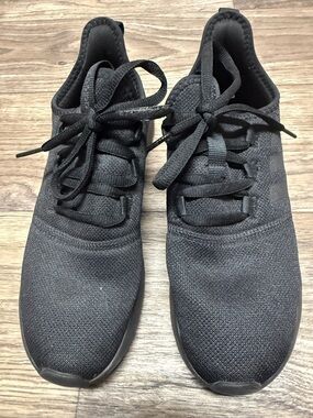 All-Black Adidas Lightweight Knit Sneakers